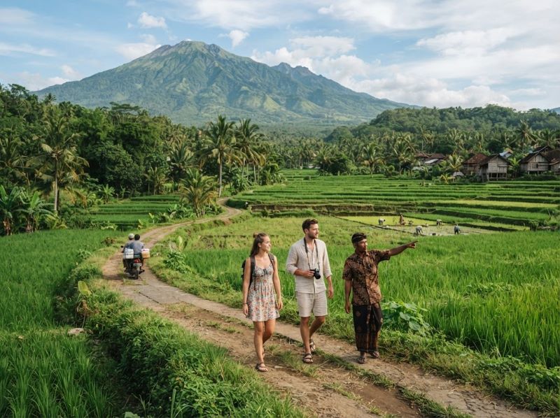Tetebatu day trip through green countryside in Lombok