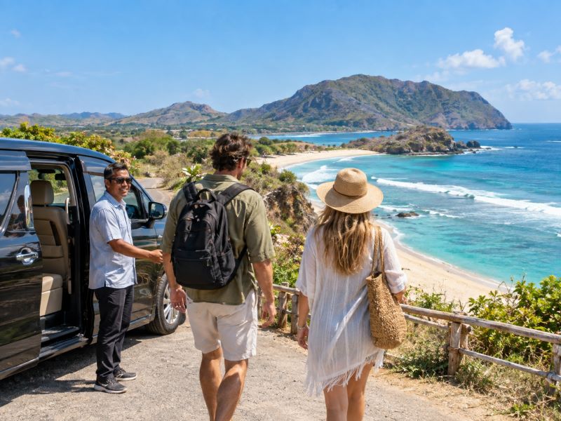 lombok day trip with private driver near South Lombok beaches