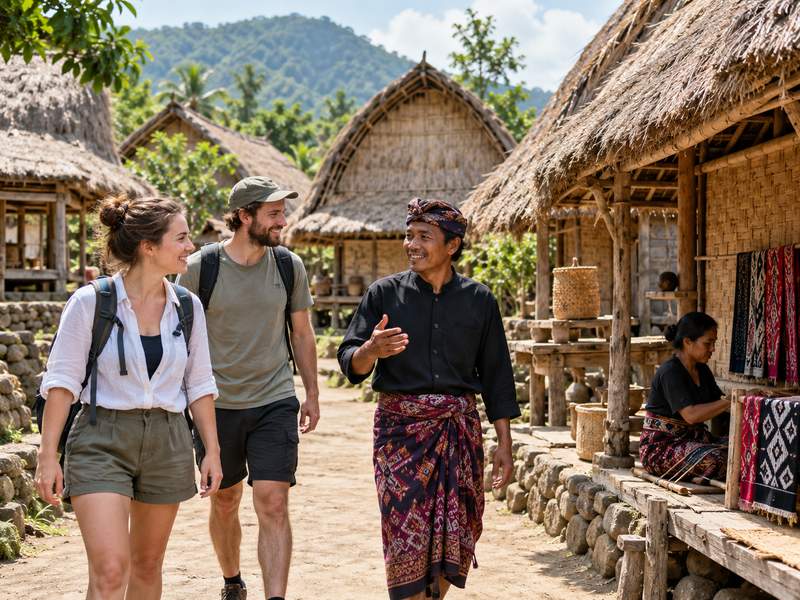 Sasak village visit during a three day Lombok itinerary