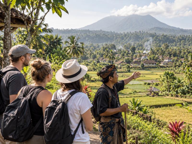 tetebatu fun tour local guide showing guests the rural side of Lombok