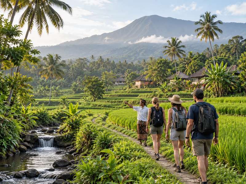 Private Lombok nature trip exploring peaceful countryside and rural landscapes