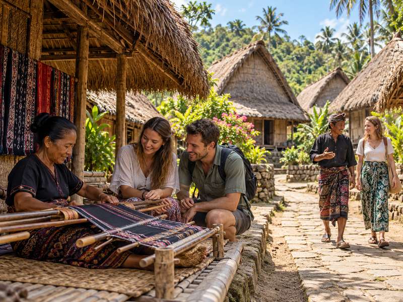 Traditional Sasak village and local cultural experience in Lombok