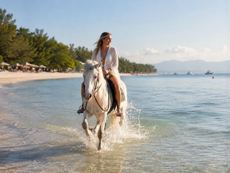 Gili Trawangan horse riding beach