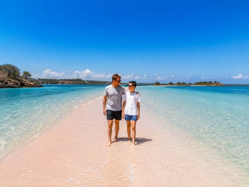 Pink Beach Lombok private day trip