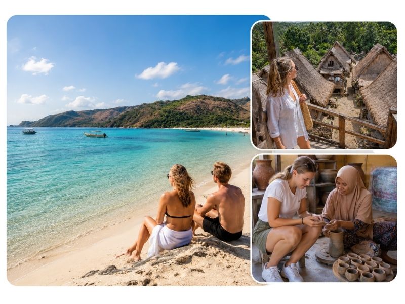 Kuta Mandalika Tanjung Aan Desa Sade tour Lombok