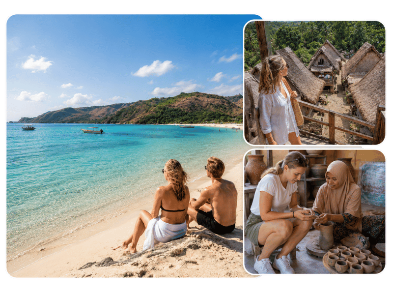 Kuta Mandalika Tanjung Aan Desa Sade tour Lombok