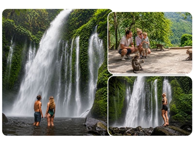 Senaru Waterfall and Pusuk Monkey Forest Lombok