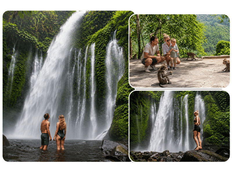 Senaru Waterfall and Pusuk Monkey Forest Lombok